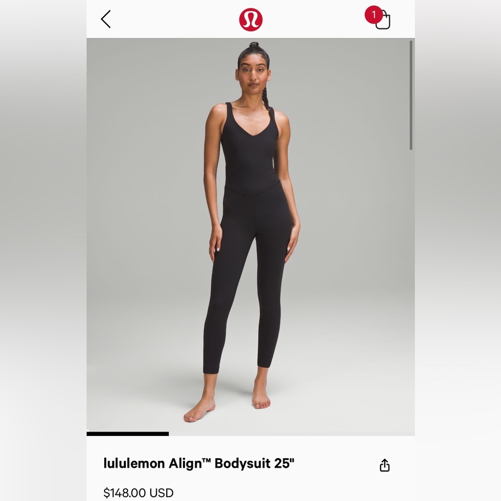 LIKE NEW lululemon align bodysuit 25”